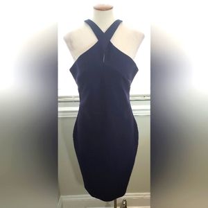 Likely Navy Carolyn Sleeveless Halter Straps Lined Bodycon Silhouette Dress NWT